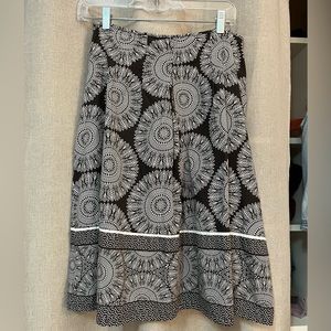 Brown Patterned Skirt